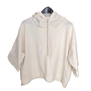 Adidas by Stella McCartney Oversized Cropped Hoodie XS Cream